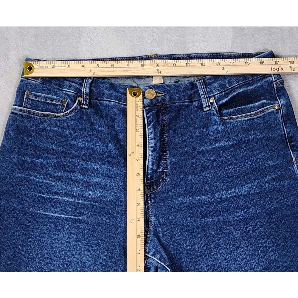 Kut From The Kloth Meg Fab Ab Wide Leg Jeans Blue High Rise Raw Hem Womens 12 - Picture 7 of 9